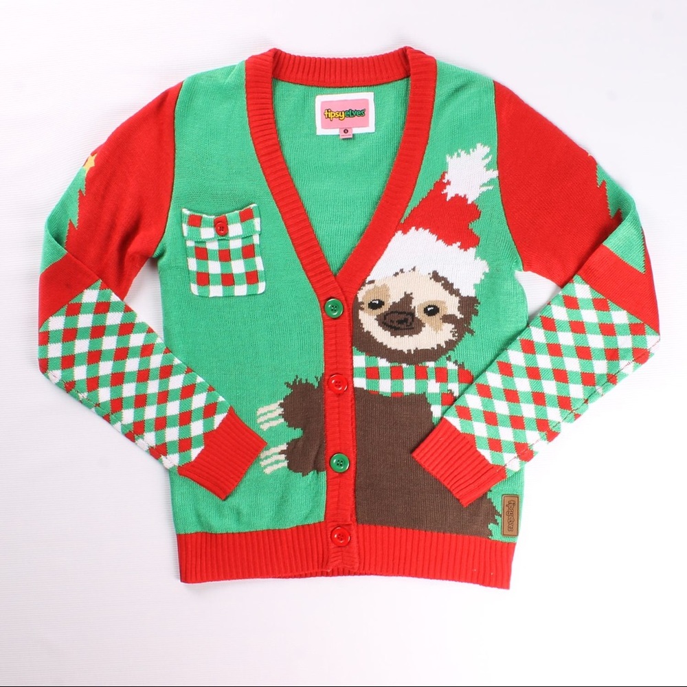 Tipsy Elves - Cuddly Sloth Ugly Christmas Sweater